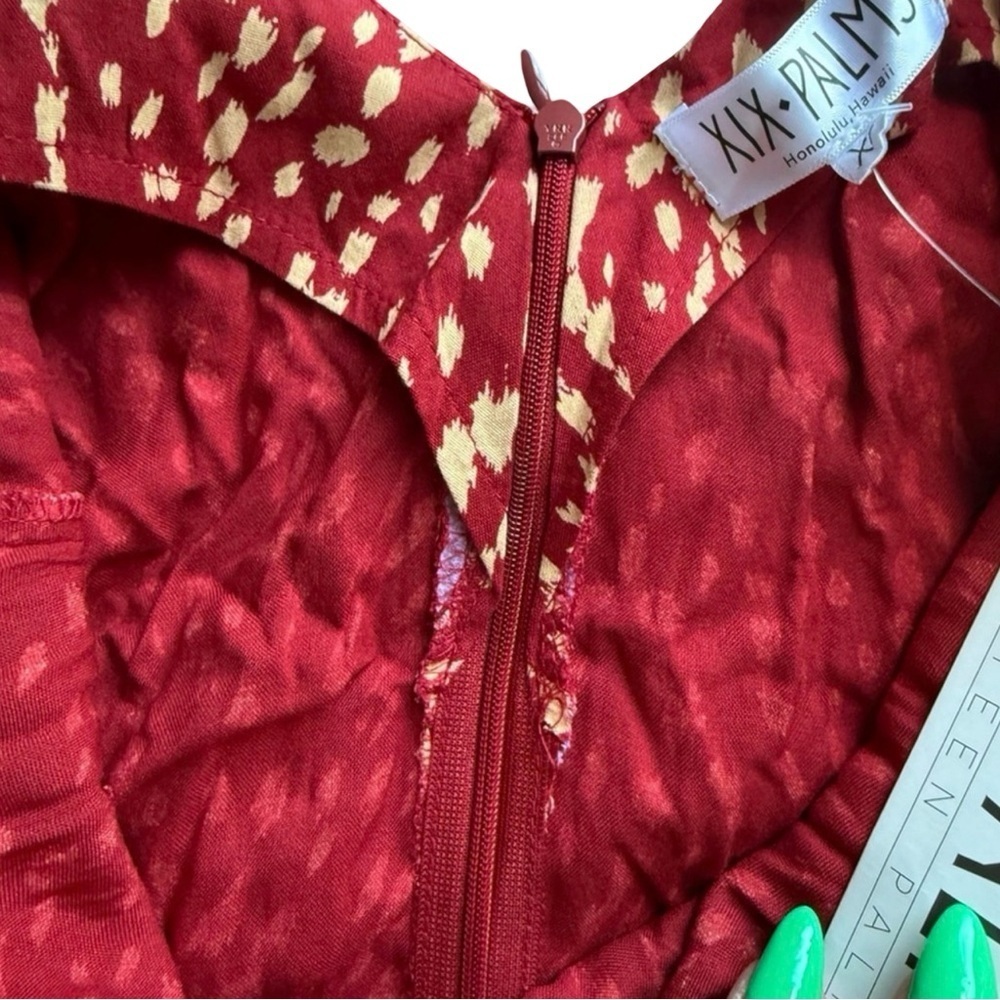 XIX Palms NEW Red and White Sleeveless Spaghetti Strap Maxi Sundress Women’s XS - Picture 6 of 11